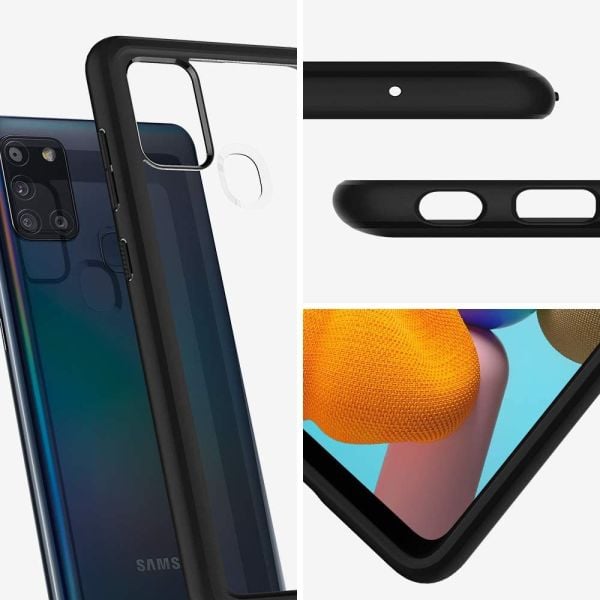 Spigen Galaxy A21s ile Uyumlu Kılıf Ultra Hybrid Matte Black