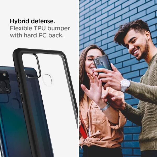 Spigen Galaxy A21s ile Uyumlu Kılıf Ultra Hybrid Matte Black