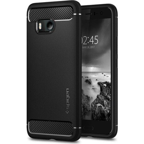 Spigen U11 ile Uyumlu Kılıf Rugged Armor Black