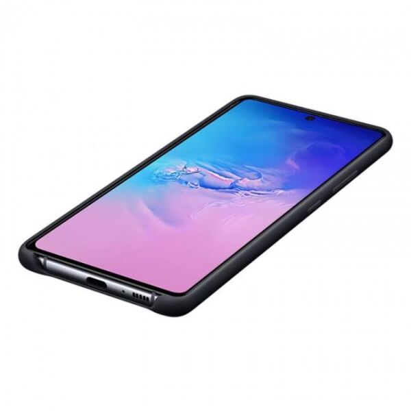 Galaxy S10 Lite ile Uyumlu Silikon Kılıf Siyah EF-PG770TBEGWW