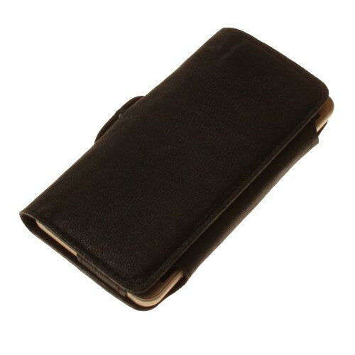 Galaxy Note 5 ile Uyumlu Kemere Takmalı Hakiki Deri Kılıf Siyah