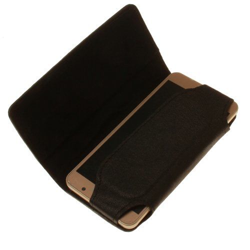 Galaxy Note 5 ile Uyumlu Kemere Takmalı Hakiki Deri Kılıf Siyah