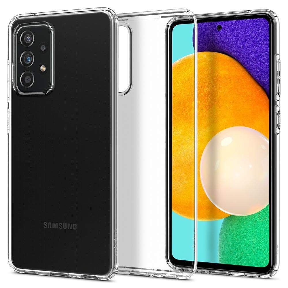 Spigen Galaxy A52 ile Uyumlu Kılıf Liquid Crystal 4 Tarafı Tam Koruma Crystal Clear