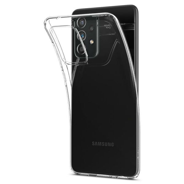 Spigen Galaxy A52 ile Uyumlu Kılıf Liquid Crystal 4 Tarafı Tam Koruma Crystal Clear
