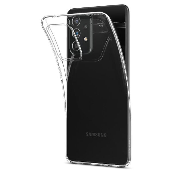 Spigen Galaxy A52 ile Uyumlu Kılıf Liquid Crystal 4 Tarafı Tam Koruma Crystal Clear