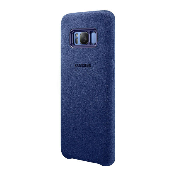Galaxy S8 Plus ile Uyumlu Alcantara Kılıf Lacivert EF-XG955ALEGWW (Out)