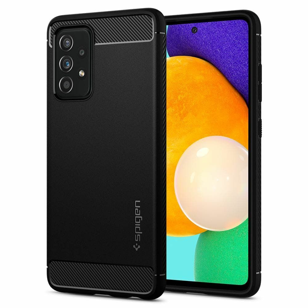 Spigen Galaxy A52 ile Uyumlu Kılıf Rugged Armor Matte Black