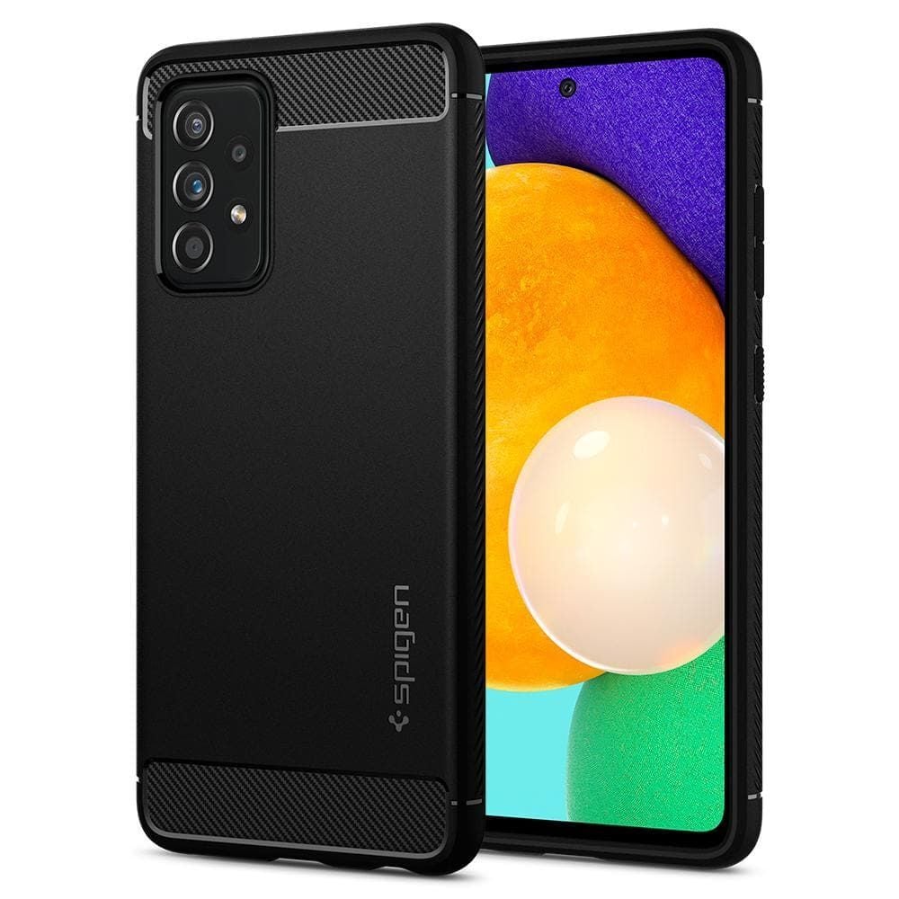 Spigen Galaxy A52 ile Uyumlu Kılıf Rugged Armor Matte Black