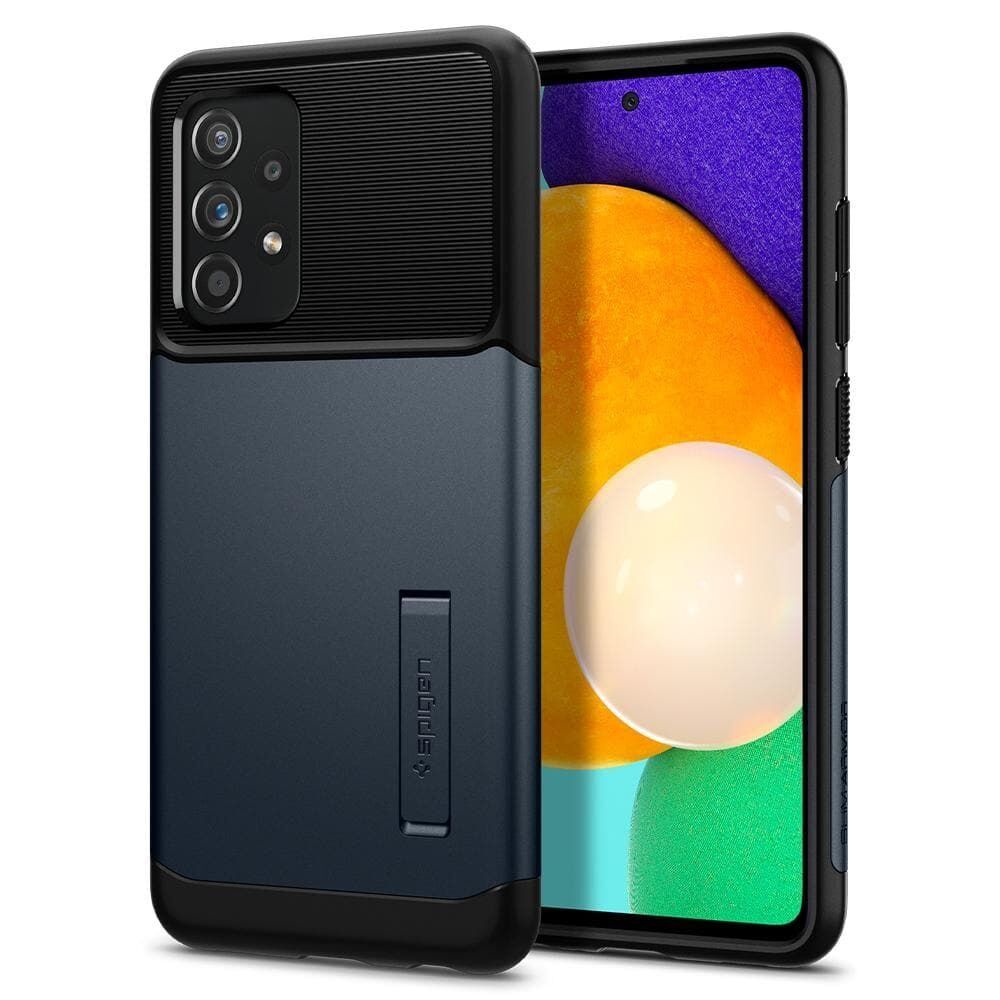 Spigen Galaxy A52 ile Uyumlu Kılıf Slim Armor Metal Slate