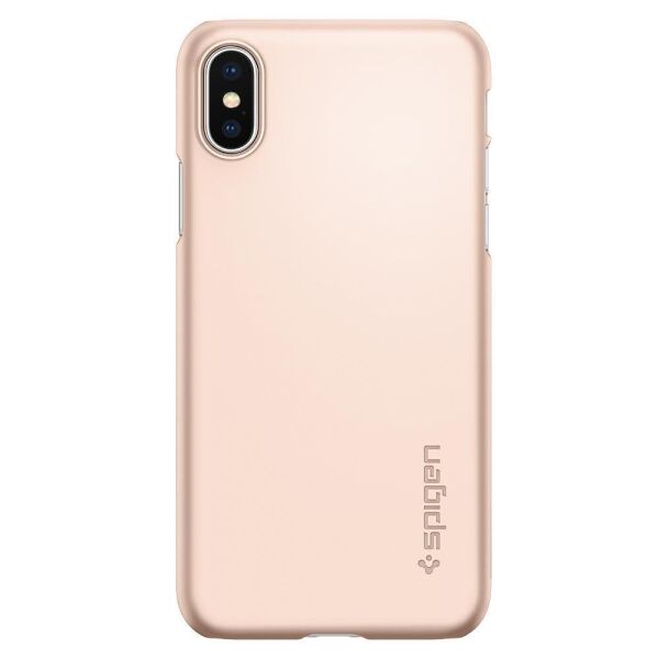 Spigen iPhone X ile Uyumlu Kılıf Thin Fit Ultra İnce Blush Gold