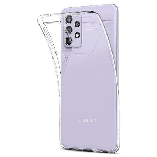 Spigen Galaxy A72 ile Uyumlu Kılıf Liquid Crystal 4 Tarafı Tam Koruma Crystal Clear