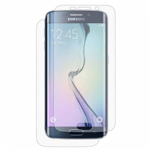 Galaxy S7 Edge ile Uyumlu Ekran Koruyucu Jelatin Tam Koruma Arka ve Ön