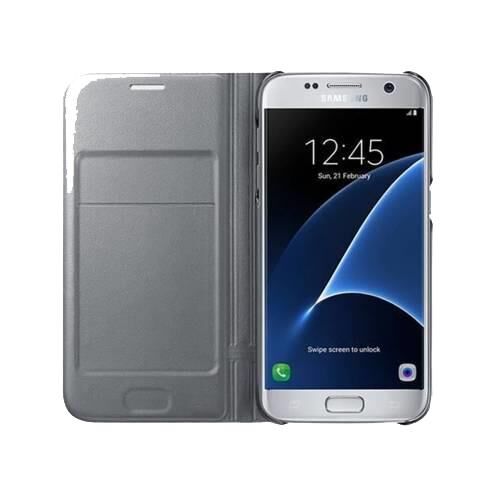 Galaxy S7 ile Uyumlu LED View Fonksiyonel Kılıf Gümüş EF-NG930PSEGWW (Out)