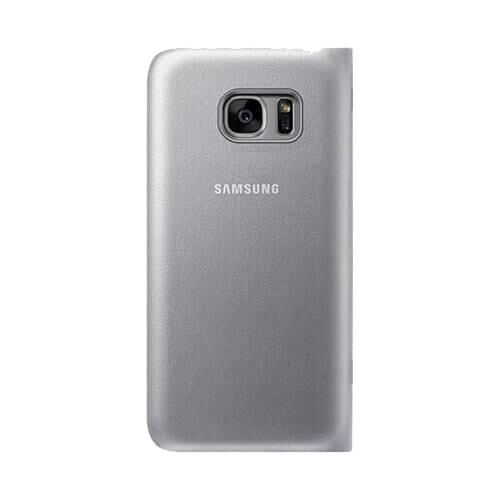 Galaxy S7 ile Uyumlu LED View Fonksiyonel Kılıf Gümüş EF-NG930PSEGWW (Out)