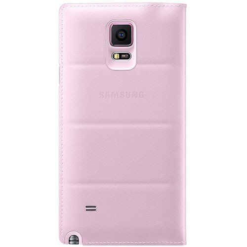 Galaxy Note 4 ile Uyumlu Kılıf S View Cover Pembe (Out)