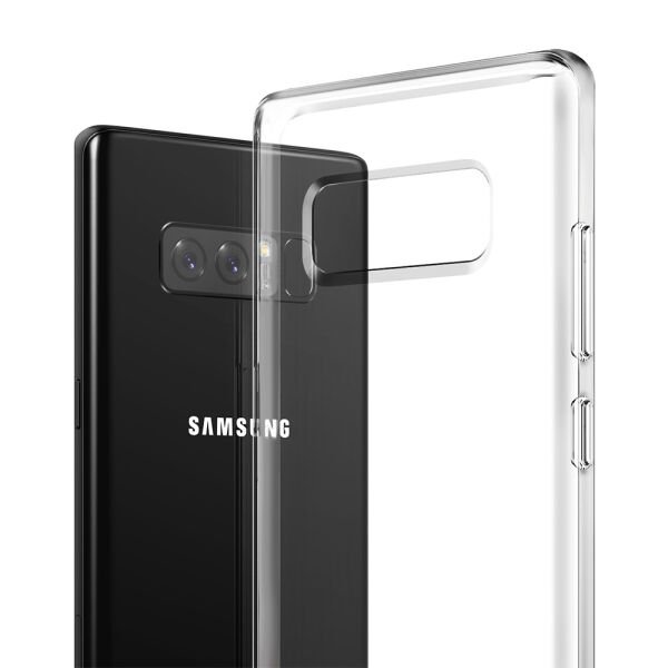 Buff Galaxy Note 8 ile Uyumlu Air Hybrid Kılıf Smoke Black