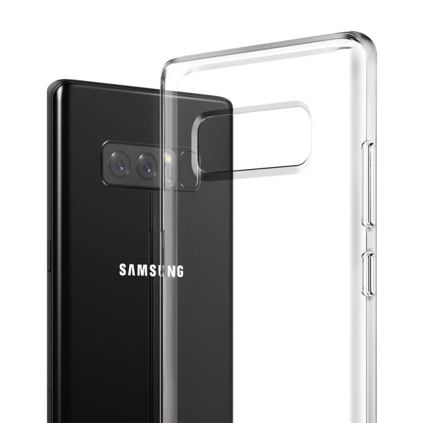 Buff Galaxy Note 8 ile Uyumlu Air Hybrid Kılıf Smoke Black