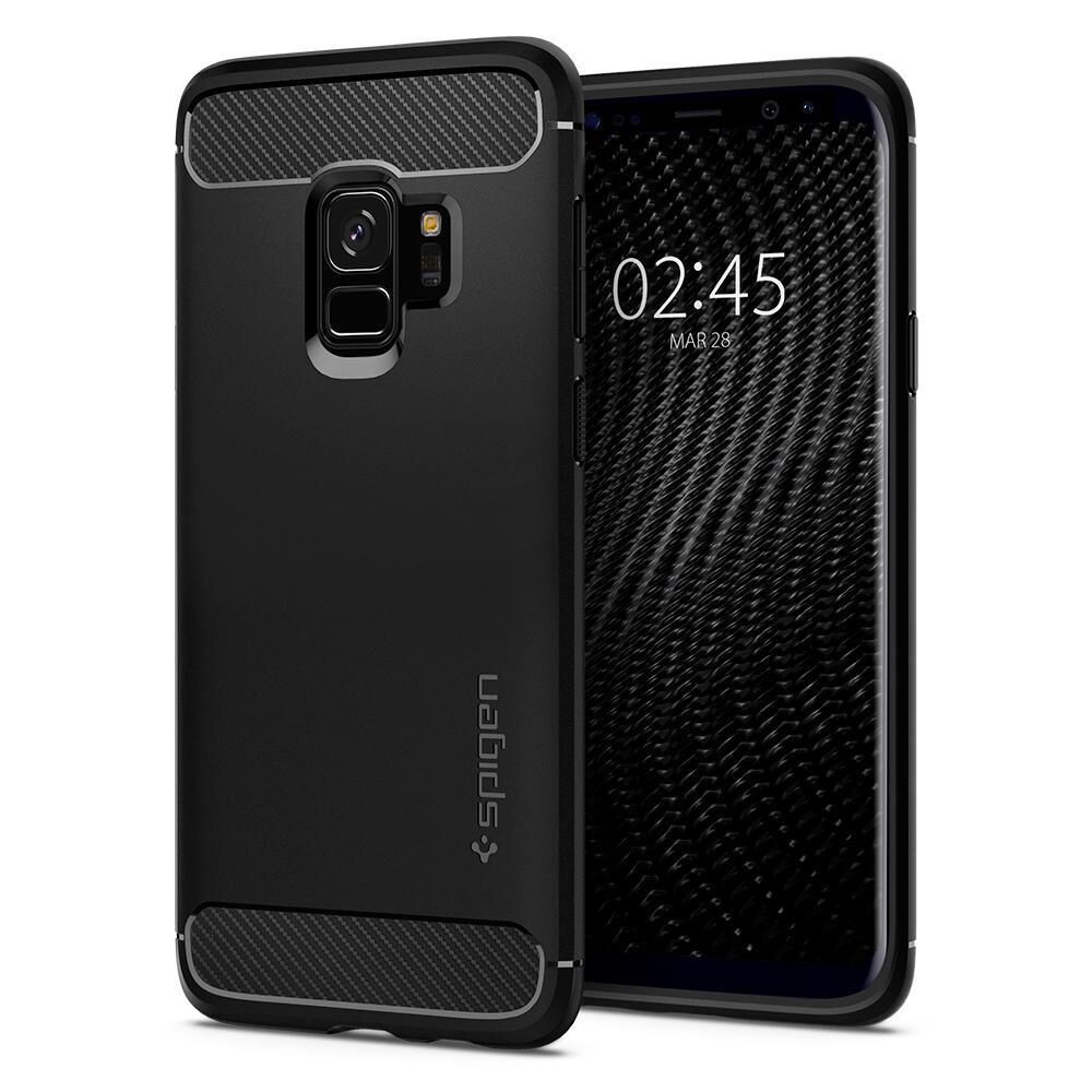 Spigen Galaxy S9 ile Uyumlu Kılıf Rugged Armor