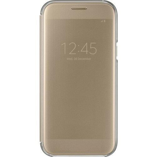 Galaxy A7(2017) ile Uyumlu Clear View Cover Kılıf Gold EF-ZA720CFEGWW (Out)