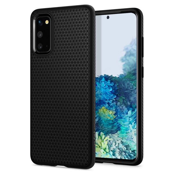 Spigen Galaxy S20 ile Uyumlu Kılıf Liquid Air Matte Black
