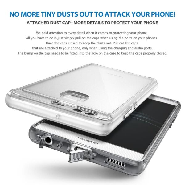 Ringke Fusion P9 ile Uyumlu Kılıf Crystal Clear TPU Bumper Extra Darbe Emici