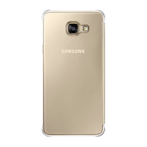 Galaxy A7 (2016) A710F ile Uyumlu Clear View Cover Altın EF-ZA710CFEGWW (Out)