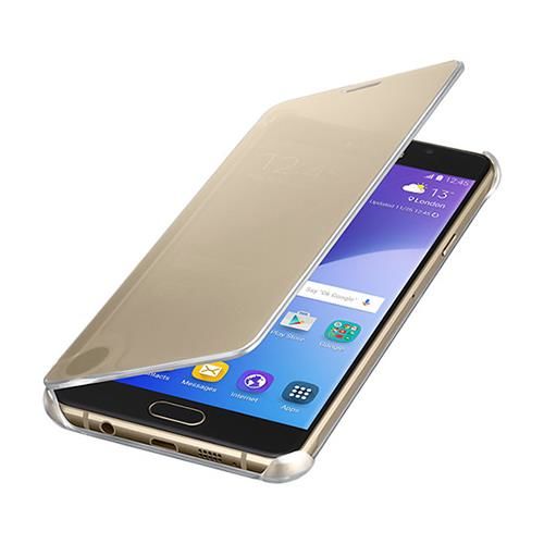 Galaxy A7 (2016) A710F ile Uyumlu Clear View Cover Altın EF-ZA710CFEGWW (Out)