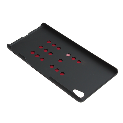 Xperia Z3 Plus ile Uyumlu Kılıf Motomo Serisi Metal Kaplamalı Sert Kırmızı