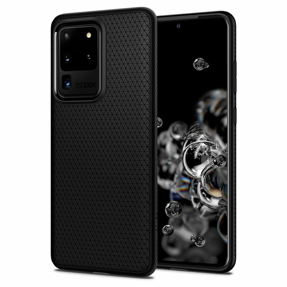 Spigen Galaxy S20 Ultra ile Uyumlu Kılıf Liquid Air Matte Black