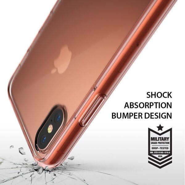 Ringke Fusion iPhone X ile Uyumlu KIlıf Smoke Black TPU Bumper Extra Darbe Emici