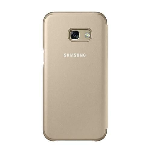 Galaxy A3(2017) ile Uyumlu Neon Flip Cover Gold EF-FA320PFEGWW (Out)