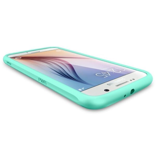 Spigen Galaxy S6 ile Uyumlu Kılıf Capsule Solid Mint Green