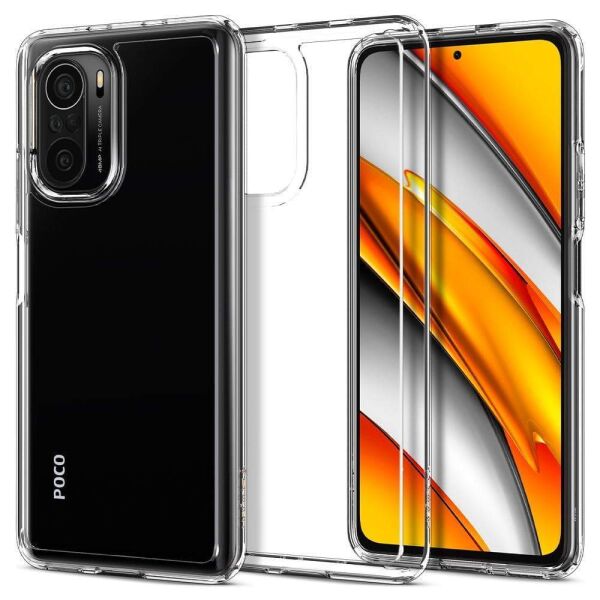 Spigen Poco F3 / Mi 11X Pro ile Uyumlu Kılıf Ultra Hybrid Crystal Clear