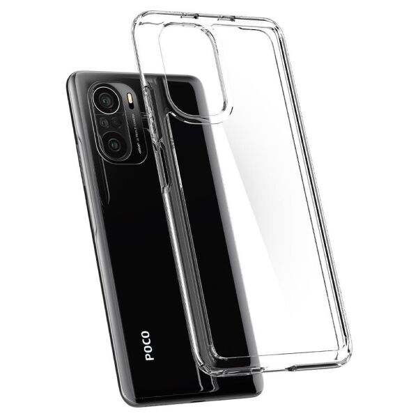 Spigen Poco F3 / Mi 11X Pro ile Uyumlu Kılıf Ultra Hybrid Crystal Clear