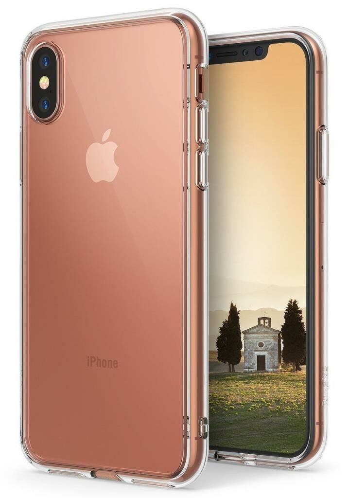 Ringke Fusion iPhone X ile Uyumlu KIlıf Crystal Clear TPU Bumper Extra Darbe Emici