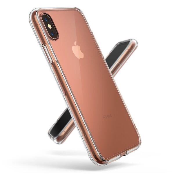 Ringke Fusion iPhone X ile Uyumlu KIlıf Crystal Clear TPU Bumper Extra Darbe Emici