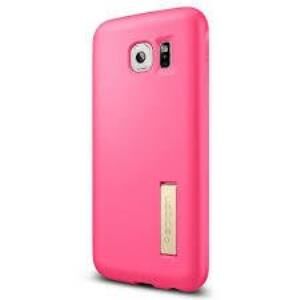 Spigen Galaxy S6 ile Uyumlu Kılıf Capsule Solid Azalea Pink