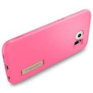 Spigen Galaxy S6 ile Uyumlu Kılıf Capsule Solid Azalea Pink