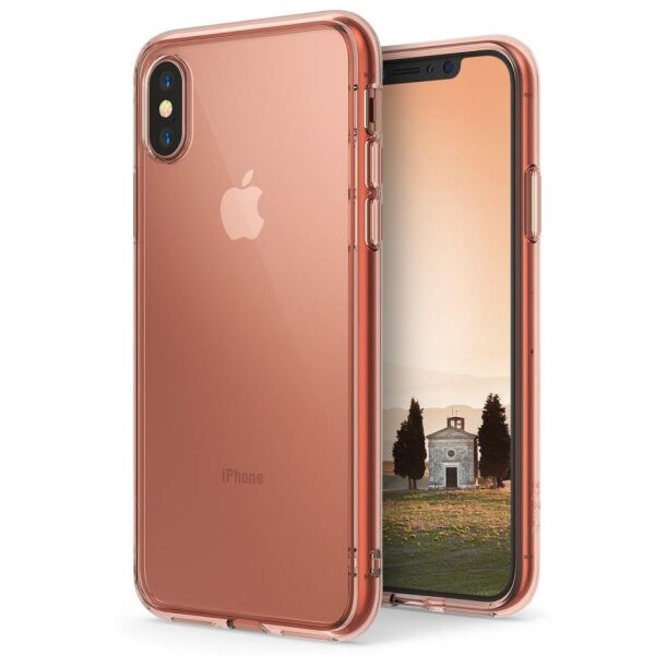 Ringke Fusion iPhone X ile Uyumlu Kılıf Rose Gold