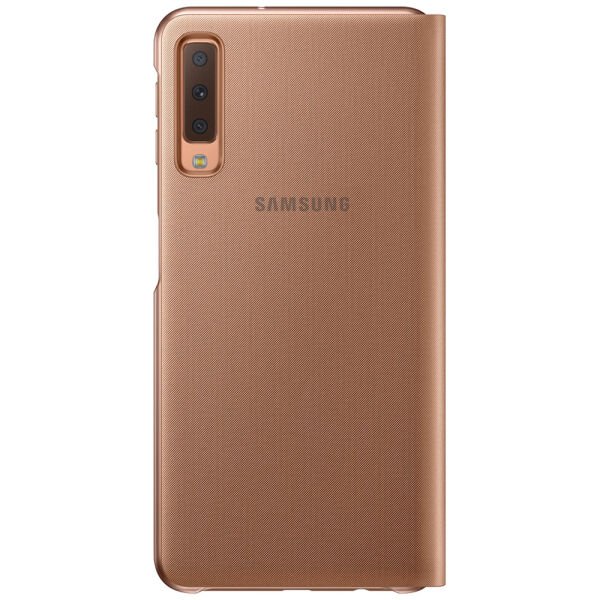 Galaxy A7 2018 ile Uyumlu Wallet Cover Kılıf Altın EF-WA7500PFEGWW