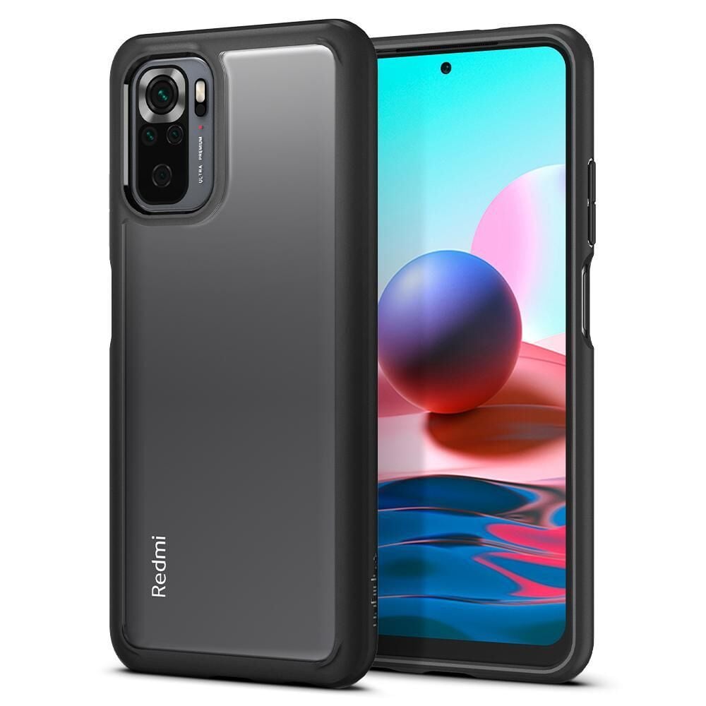 Spigen Redmi Note 10 / Redmi Note 10S ile Uyumlu Kılıf Ultra Hybrid Matte Black