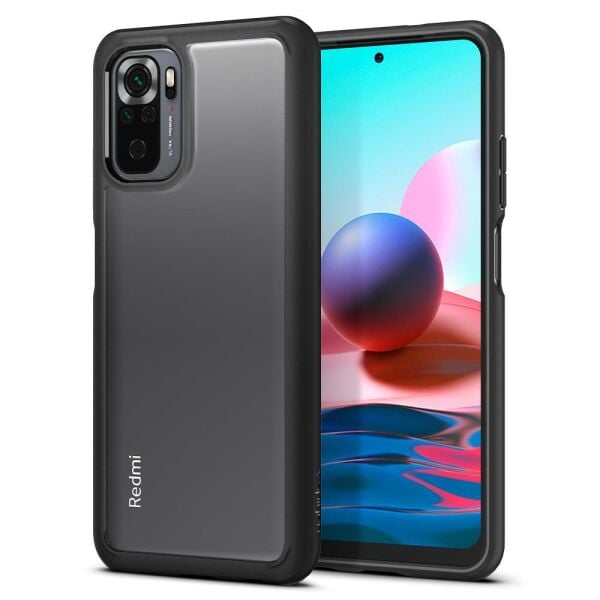 Spigen Redmi Note 10 / Redmi Note 10S ile Uyumlu Kılıf Ultra Hybrid Matte Black