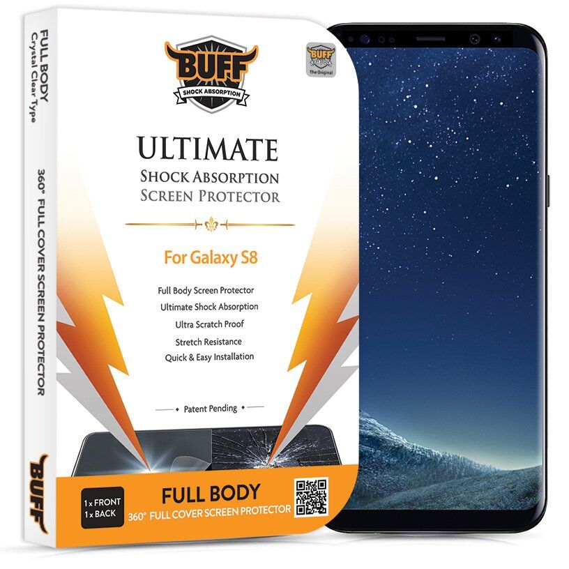 Buff Galaxy S8 ile Uyumlu Full Body Ekran Koruyucu