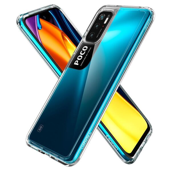 Spigen Redmi Note 10 5G / Poco M3 Pro 5G ile Uyumlu Kılıf Ultra Hybrid Crystal Clear