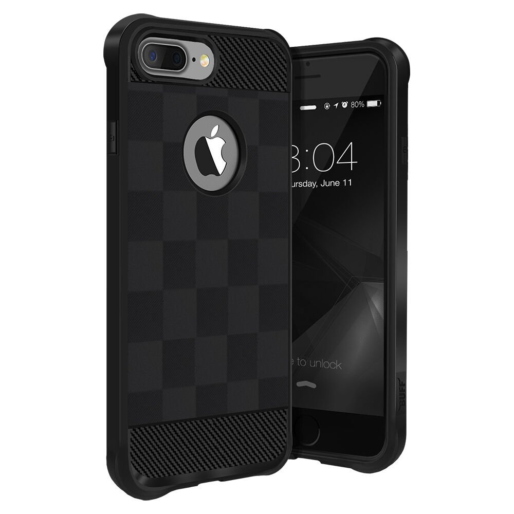 Buff iPhone 7 Plus ile Uyumlu Black Armor Kılıf