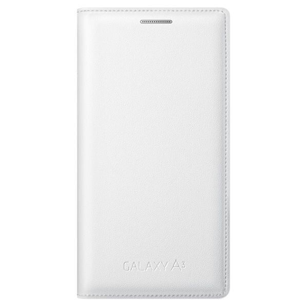 Galaxy A3 (2015) ile Uyumlu Kılıf Flip Cover Beyaz EF-FA300BW (Out)