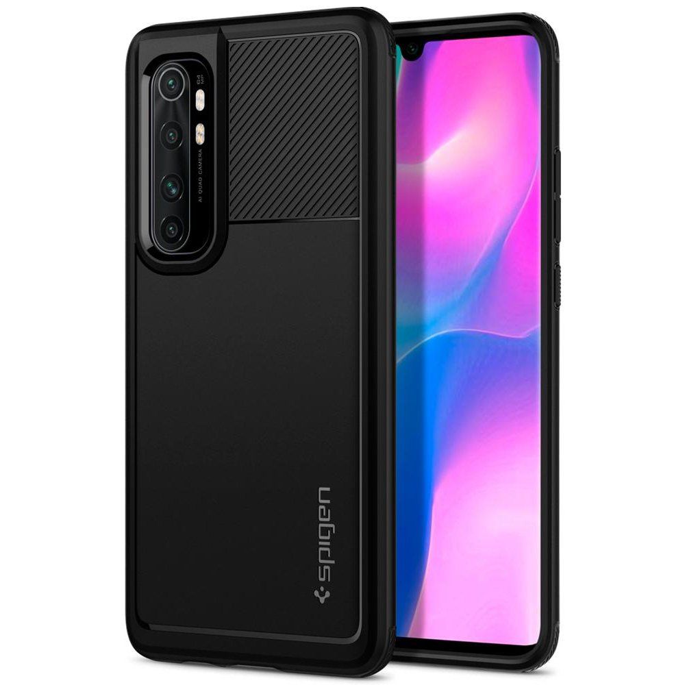 Spigen Mi Note 10 Lite ile Uyumlu Kılıf Rugged Armor Matte Black