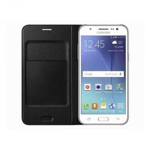 Galaxy J5 (2015) ile Uyumlu Flip Wallet Kılıf Siyah EF-WJ500BBEGWW (Out)