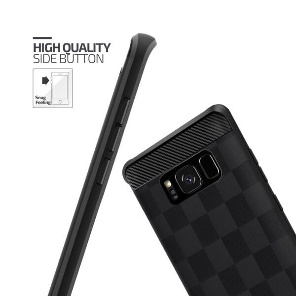 Buff Galaxy S8 Plus ile Uyumlu Black Armor Kılıf