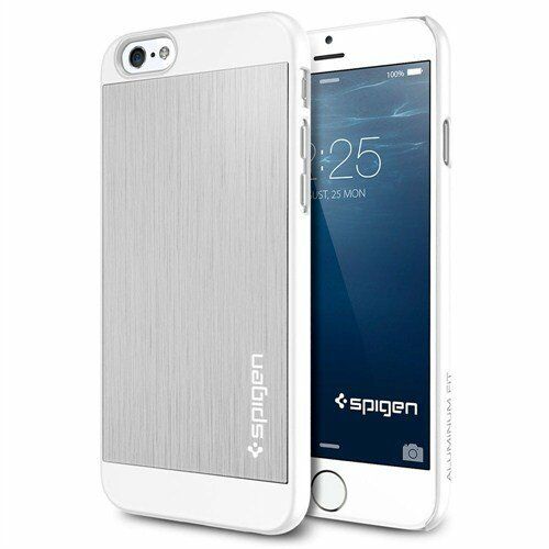 Spigen iPhone 6/6s ile Uyumlu Kılıf Aluminum Fit Satin Silver
